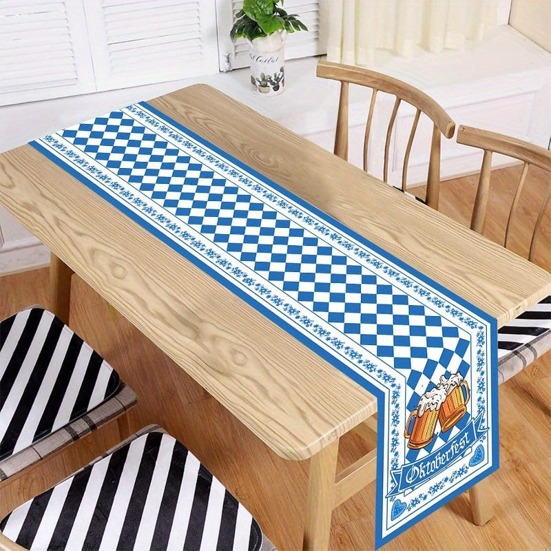 1 Stück Tafelläufer mit Rautenmuster – WiesnLäufer Oktoberfest 2026