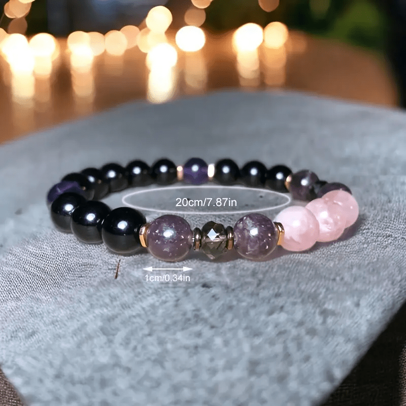 Armband für Damen | Rosenquarz | Obsidian | Amethyst | Stilvoll-Luzern Mode
