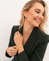 925 Sterling Silberarmband - GoldFlash 