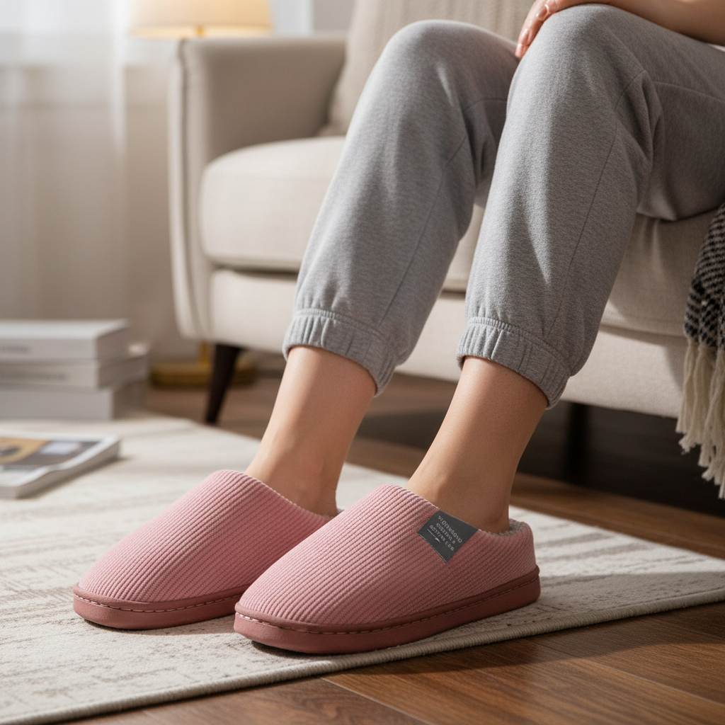 Antirutschsohle Hausschuh - RibComfy