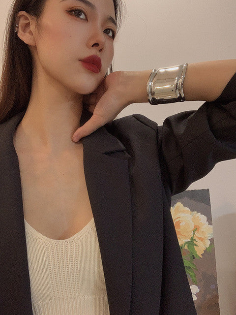 Asymmetrisches Armband Aus Metall - FashionFlair 