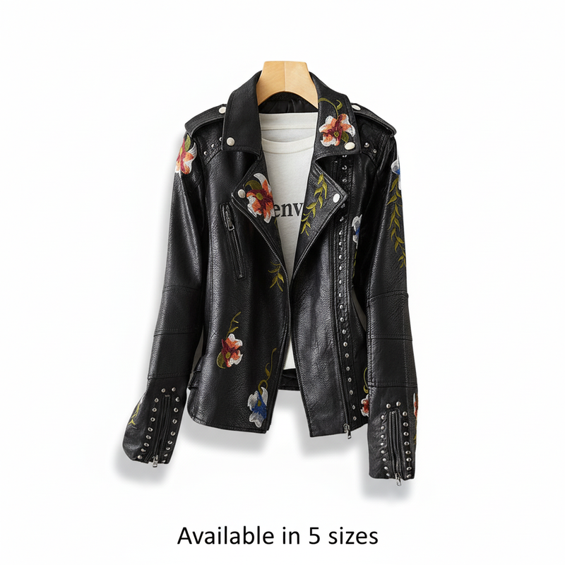 Bikerjacke Aus Leder -  Martina