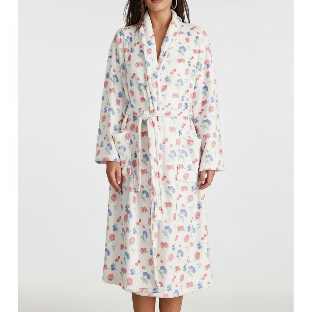 Blumenmuster Bademantel - Julia