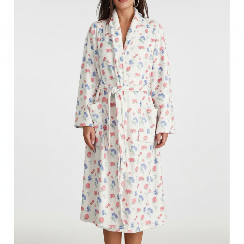 Blumenmuster Bademantel - Julia