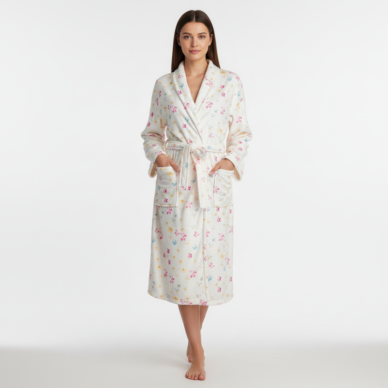 Blumenmuster Bademantel - Julia
