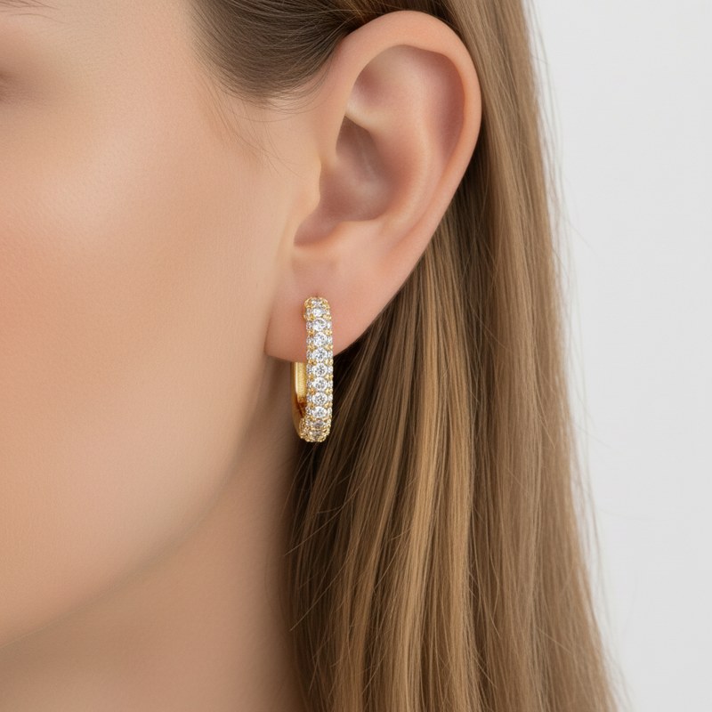 Breite Reifenohrringe - DazzleRing 