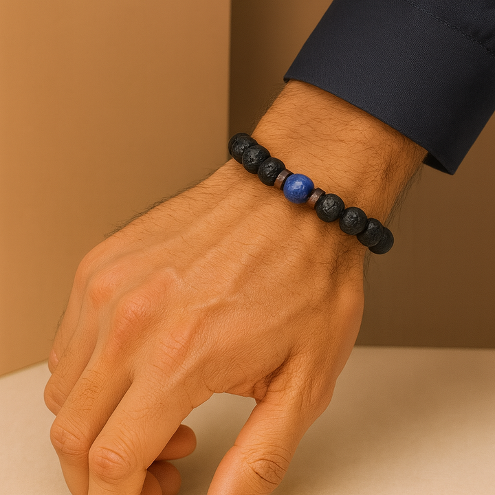 VulkanKraft – Natürliches Lavastein-Armband