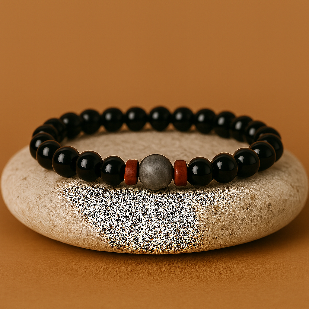 VulkanKraft – Natürliches Lavastein-Armband