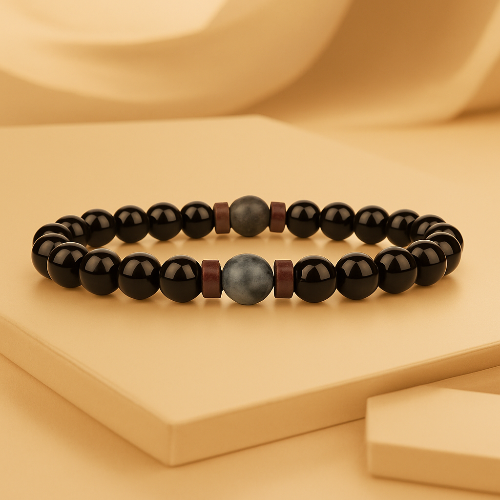 VulkanKraft – Natürliches Lavastein-Armband