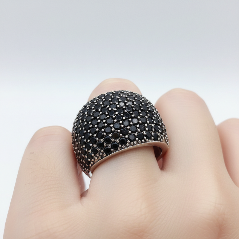 Cocktail-Ring Mit Pavé-Fassung - PaveShine 