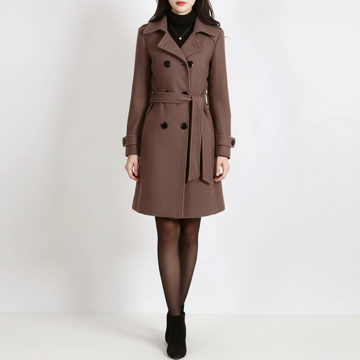 Damenmantel Mit Gürtel -  Isabella