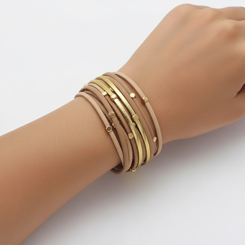 Dreifarbige Wickelarmband - LayerWrap 