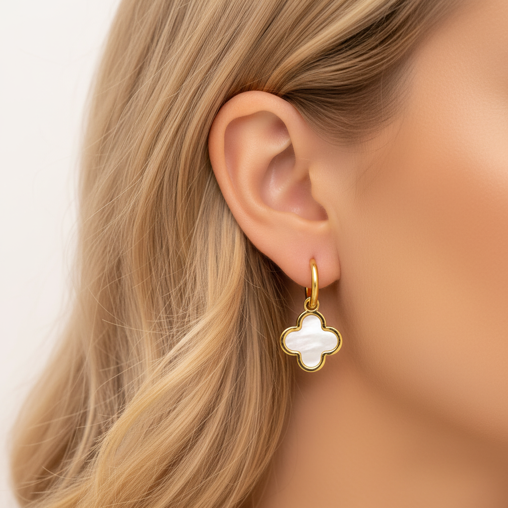 Elegante Kleeblatt-Ohrringe - NobleLeaf 