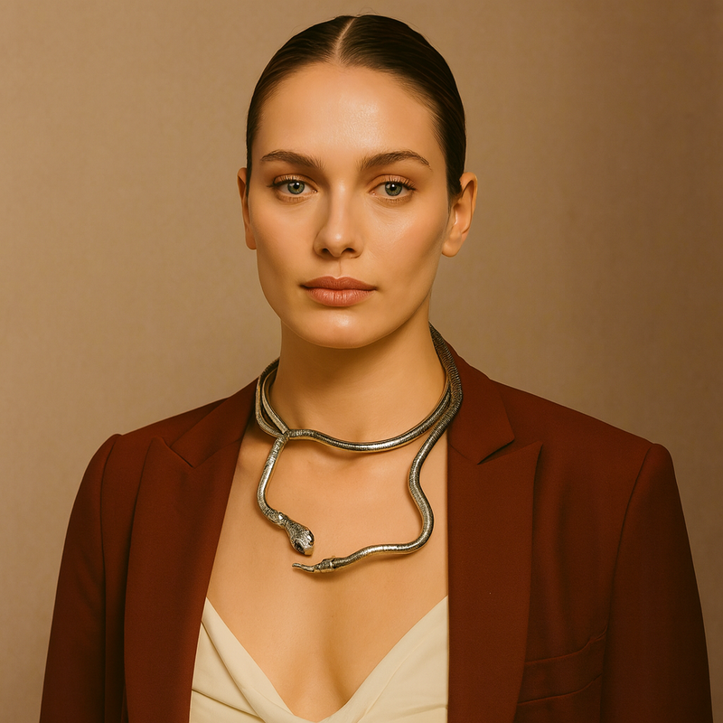 Elegante Schlangenketten-Halskette