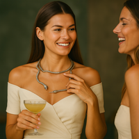 Elegante Schlangenketten-Halskette