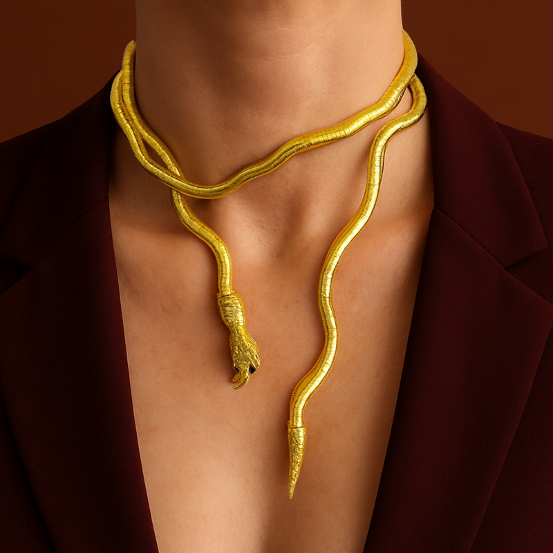 Elegante Schlangenketten-Halskette
