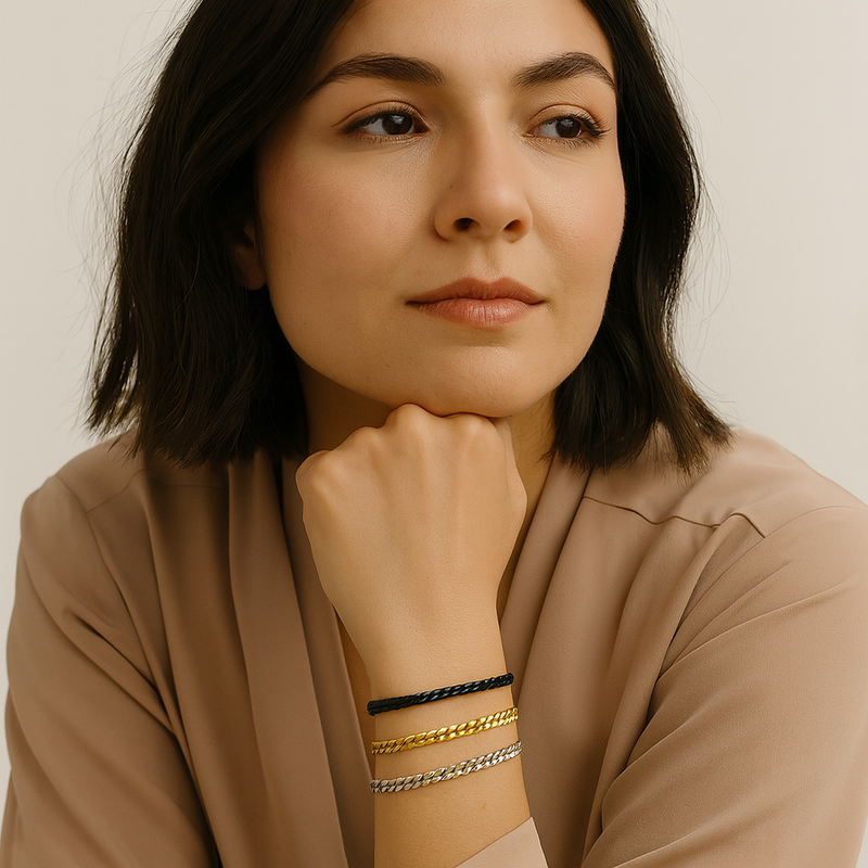 Eleganz-Link Edelstahl-Armband