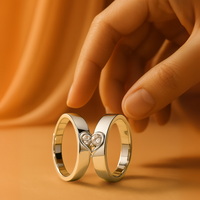 Ewige Herzen – Verstellbares Partner-Ringset aus 925 Sterling Silber