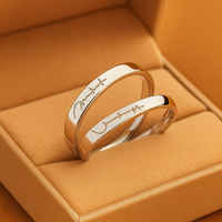 Ewige Herzen – Verstellbares Partner-Ringset aus 925 Sterling Silber