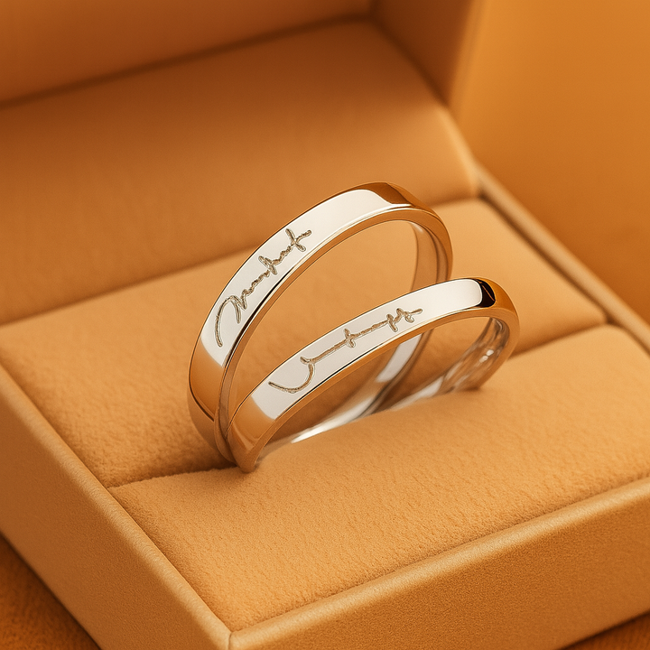 Ewige Herzen – Verstellbares Partner-Ringset aus 925 Sterling Silber