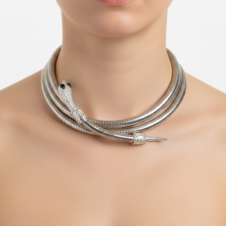 Flache Metall-Halskette - SnakeShine 