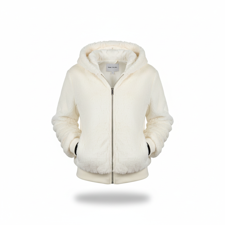 Flauschige Weste Mit Kapuze -  Christina