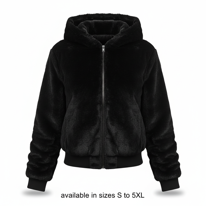 Flauschige Weste Mit Kapuze -  Christina