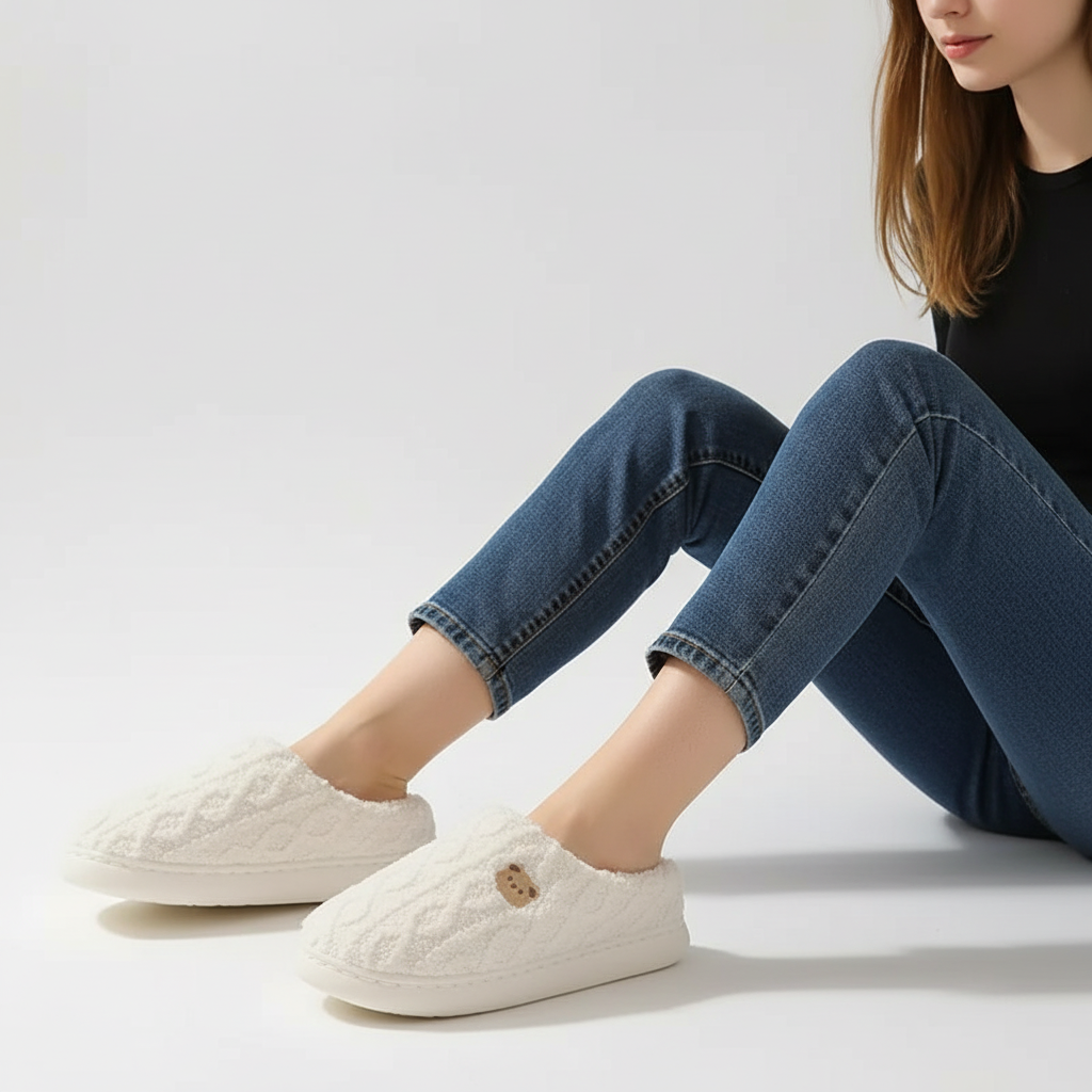 Gefütterte Flauschige Hausschuhe - CozyTinsel