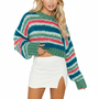 Gemusterter Oversize-Pullover -  Lara