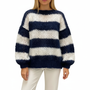 Gemusterter Oversize-Pullover -  Lara
