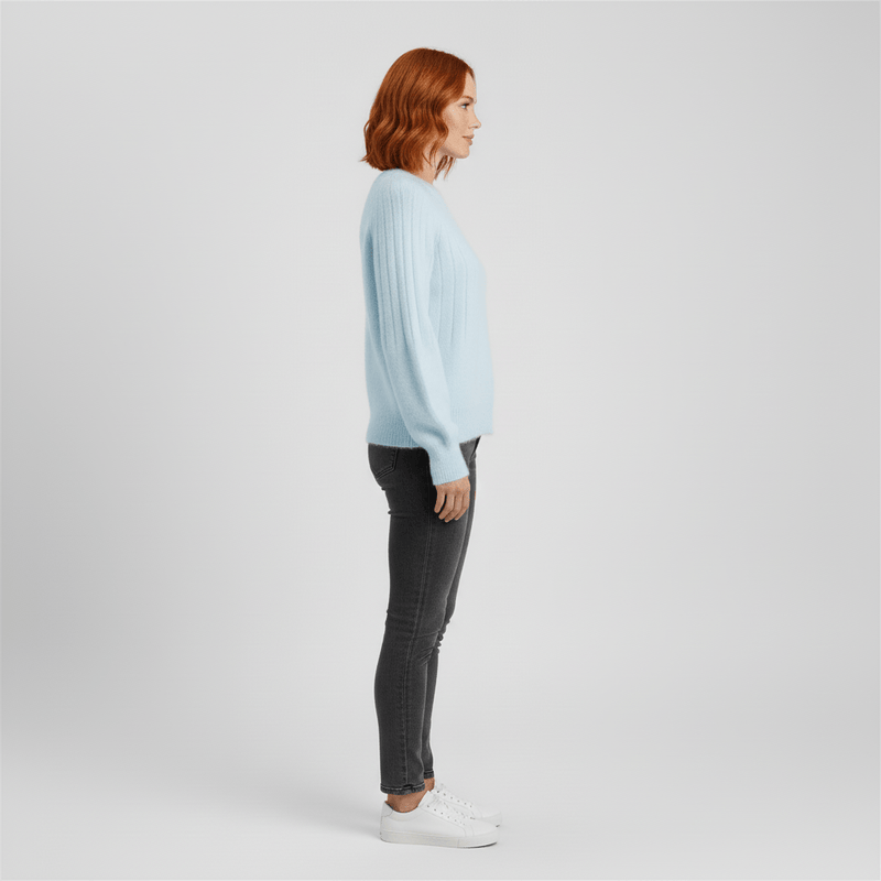 Gerippter Langarm-Pullover - Mayra