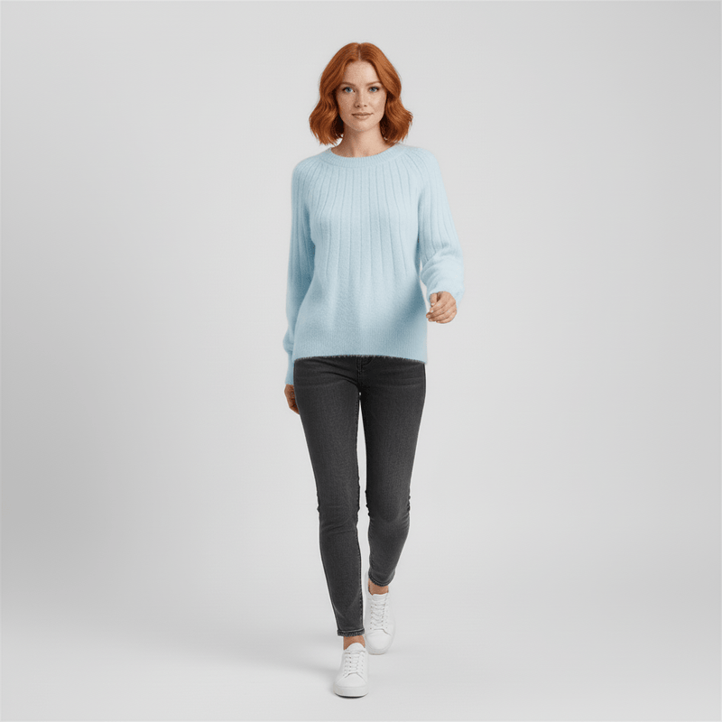 Gerippter Langarm-Pullover - Mayra
