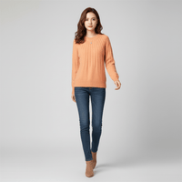 Gerippter Langarm-Pullover - Mayra