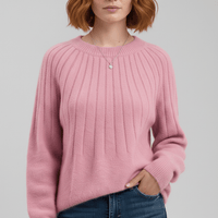 Gerippter Langarm-Pullover - Mayra