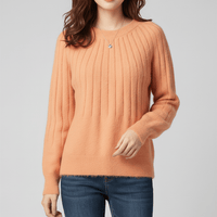 Gerippter Langarm-Pullover - Mayra