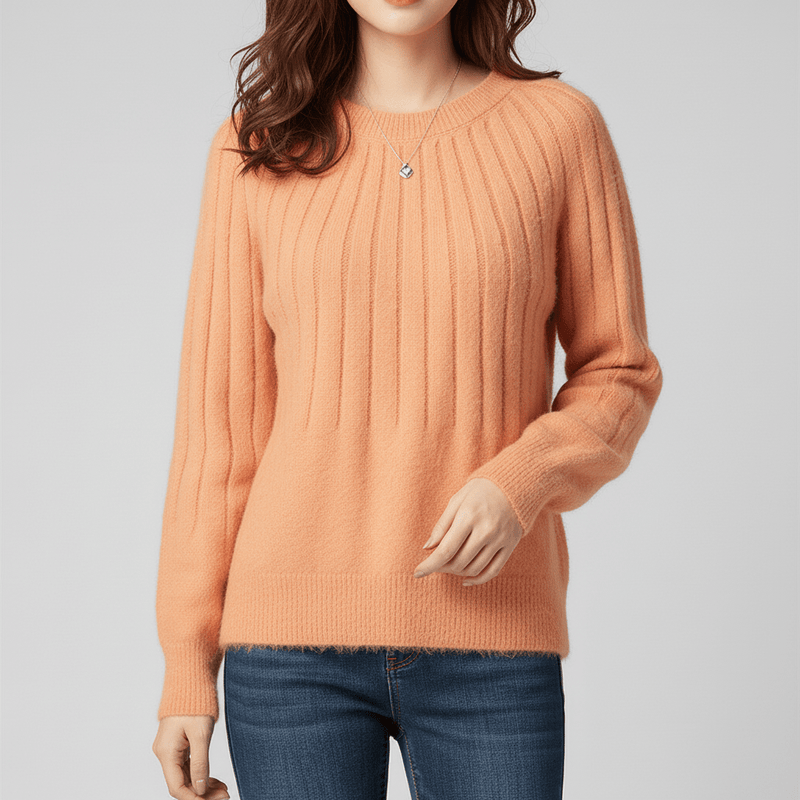 Gerippter Langarm-Pullover - Mayra