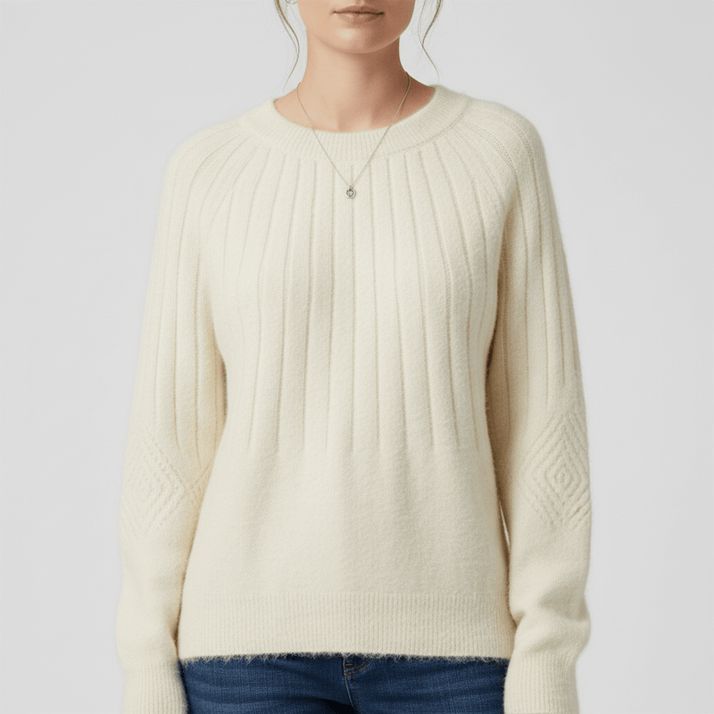 Gerippter Langarm-Pullover - Mayra