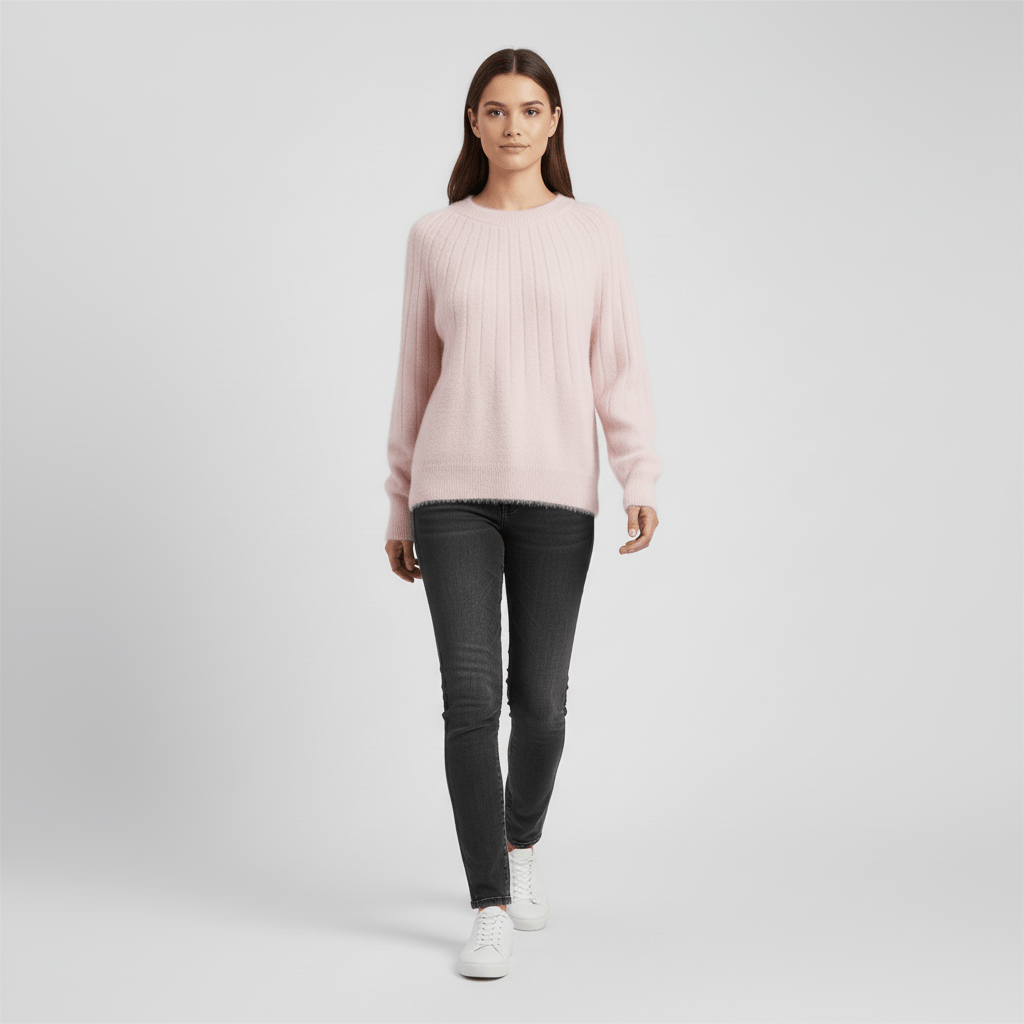 Gerippter Langarm-Pullover - Mayra