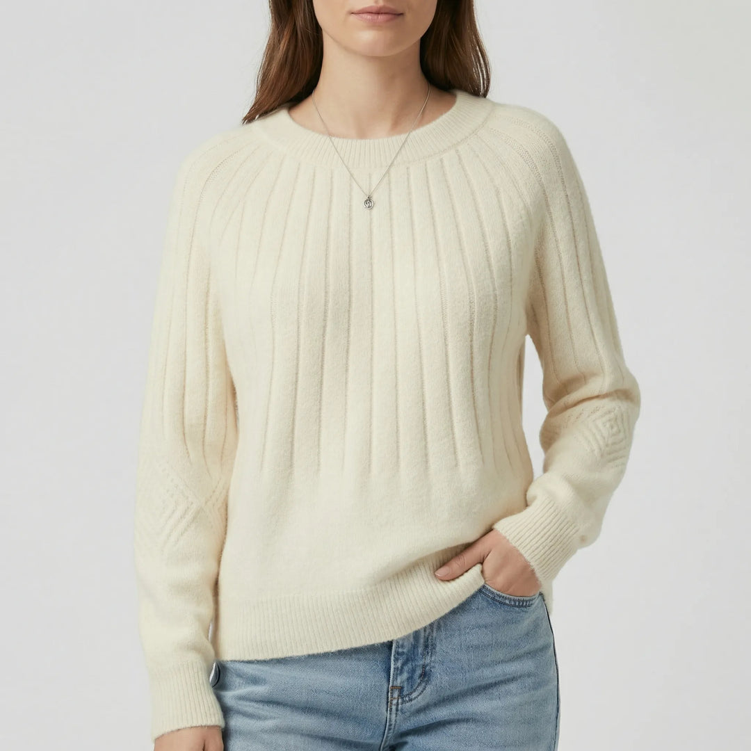 Gerippter Langarm-Pullover - Mayra