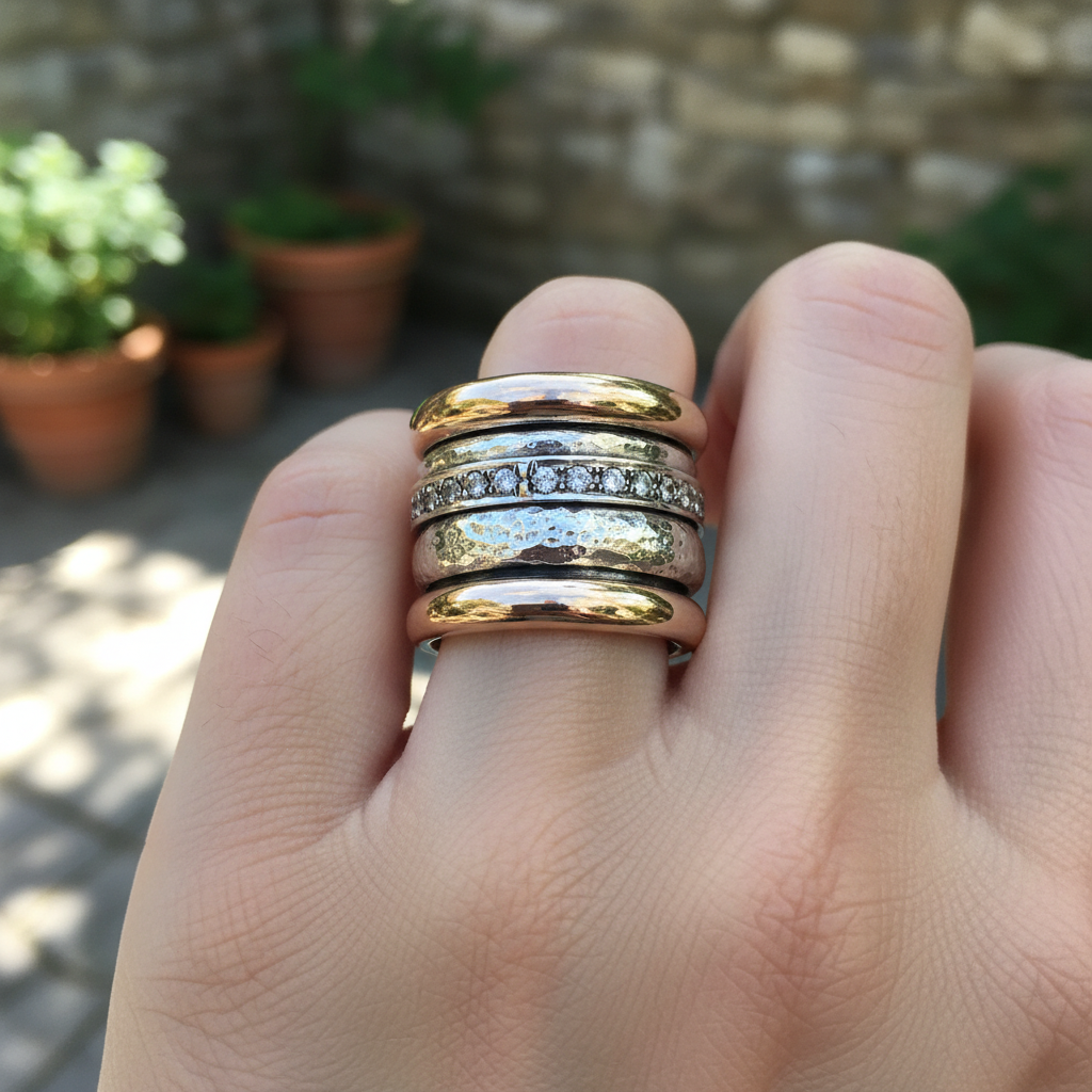 Gestapelter Ring - LucianaRing 