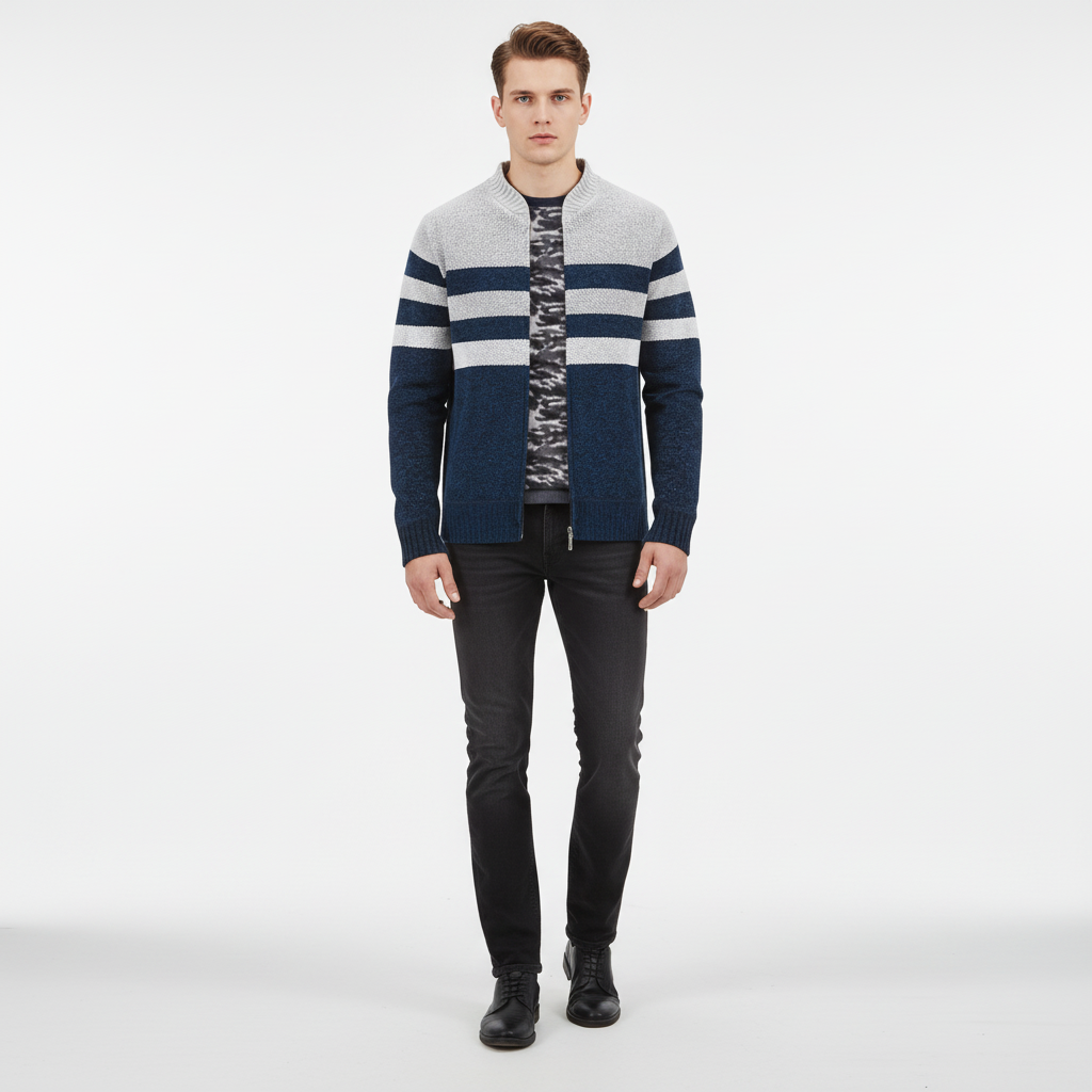 Gestreiftes Strickpullover - Karl
