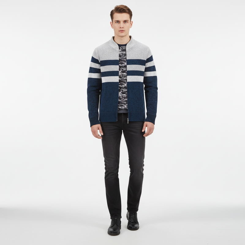 Gestreiftes Strickpullover - Karl