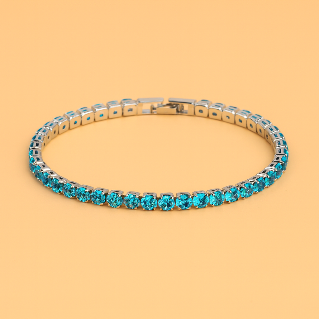 Glanzvolles Ketten-Tennisarmband