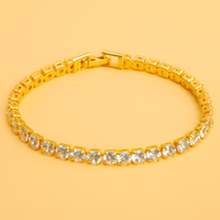 Glanzvolles Ketten-Tennisarmband