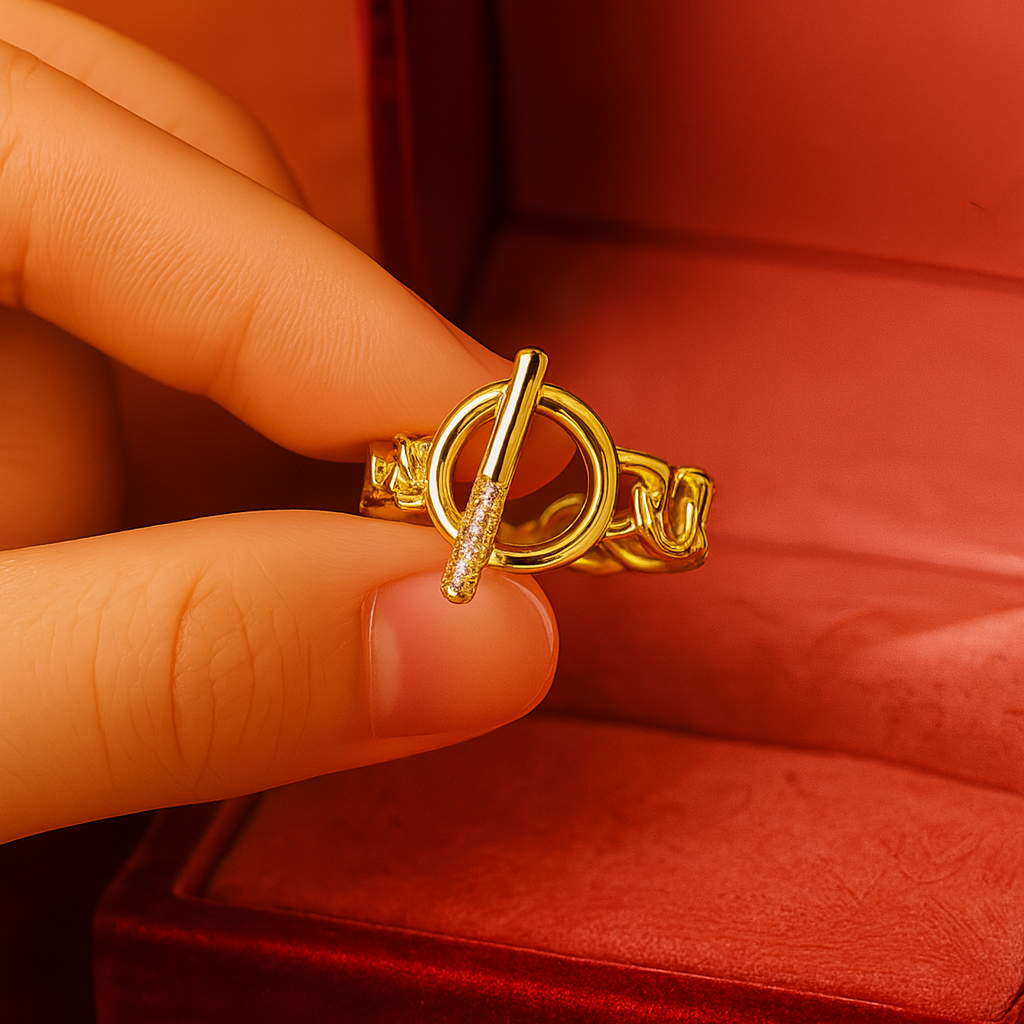 Gotischer Kettenring mit OT-Verschluss