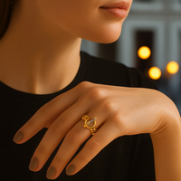 Gotischer Kettenring mit OT-Verschluss