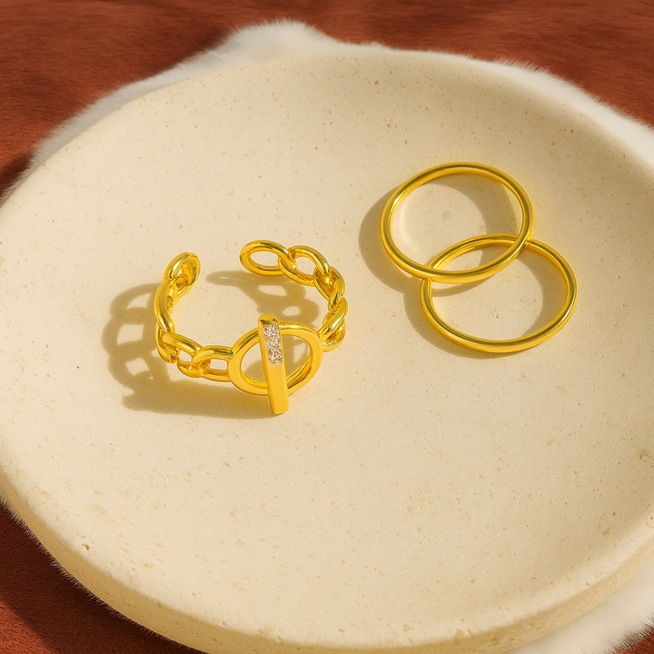 Gotischer Kettenring mit OT-Verschluss