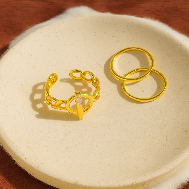 Gotischer Kettenring mit OT-Verschluss