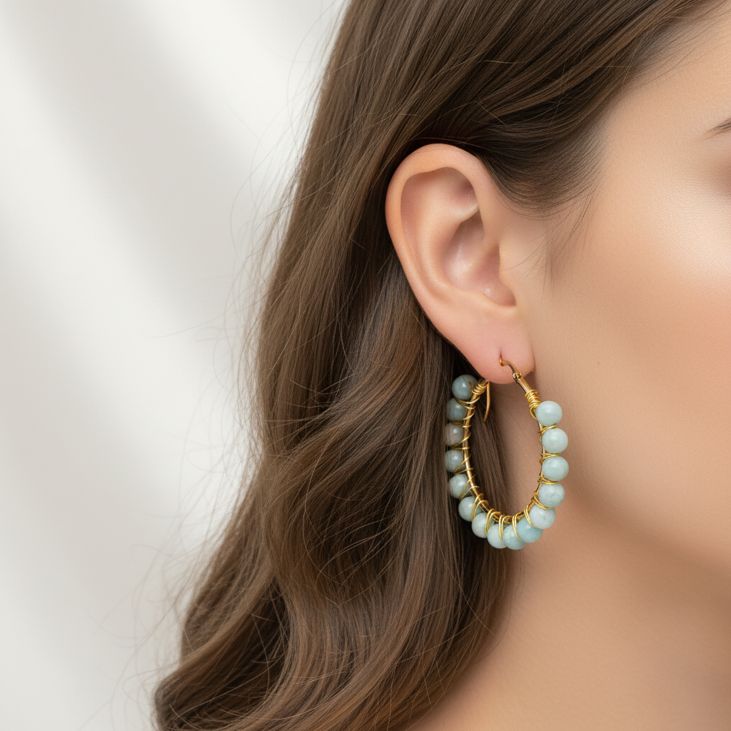 Große Creolen Aus Kristall - CrystalHoops 