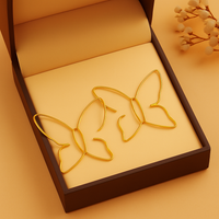 Große Schmetterling-Ohrringe für Damen – Eleganz in Gold